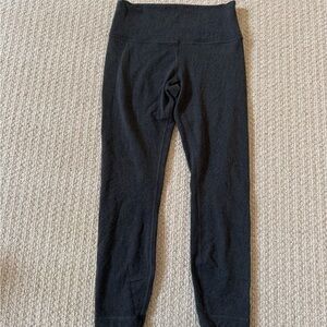 Lululemon Athletica Black and Green Thick Leggings